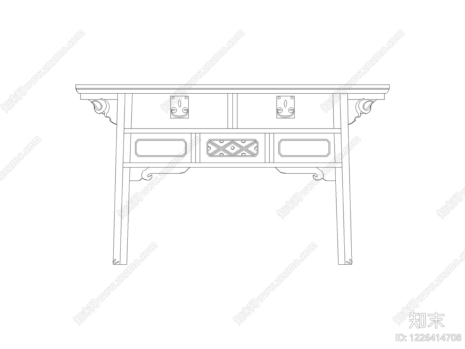 柜子平立面cad施工图下载【ID:1226414708】