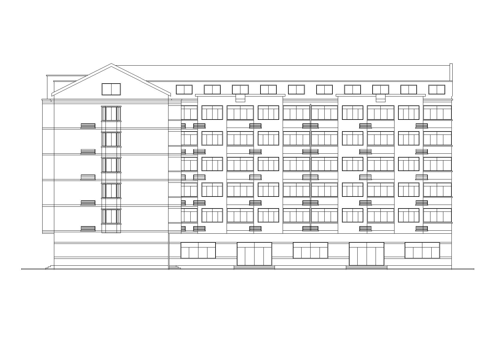 L型多层混居宿舍建筑施工图cad施工图下载【ID:164871175】