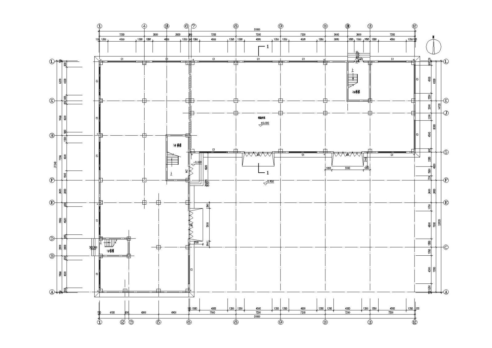 L型多层混居宿舍建筑施工图施工图下载【ID:149536167】