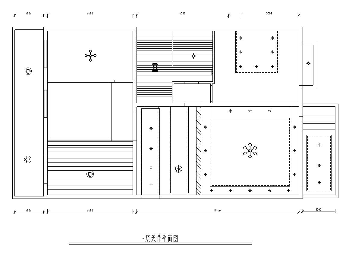 一套家装样板房室内施工图（附实景图）cad施工图下载【ID:160389146】