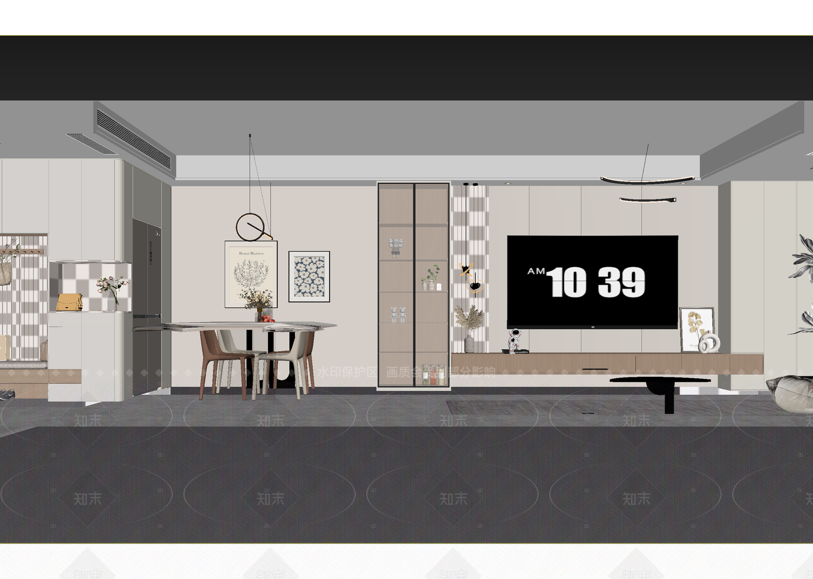 现代客餐厅3D模型下载【ID:1214923274】