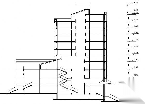 某高校综合楼建筑设计方案cad施工图下载【ID:151576157】