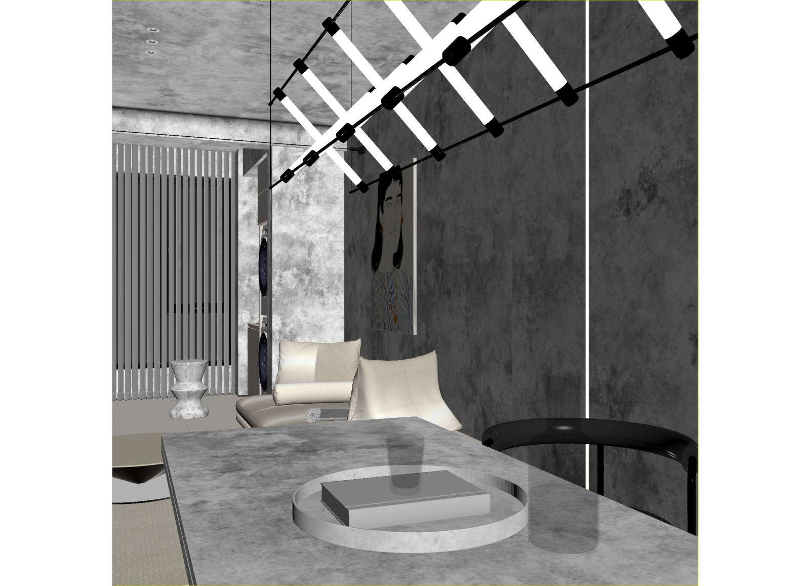 现代咖啡厅3D模型下载【ID:1214825930】