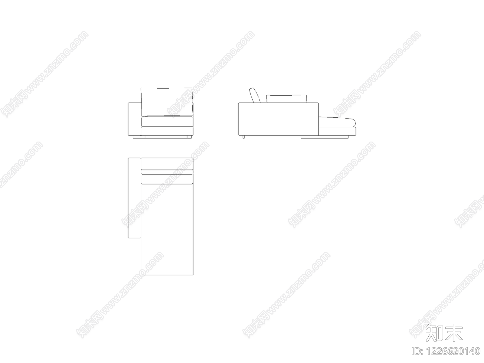现代,意式沙发CAD图纸