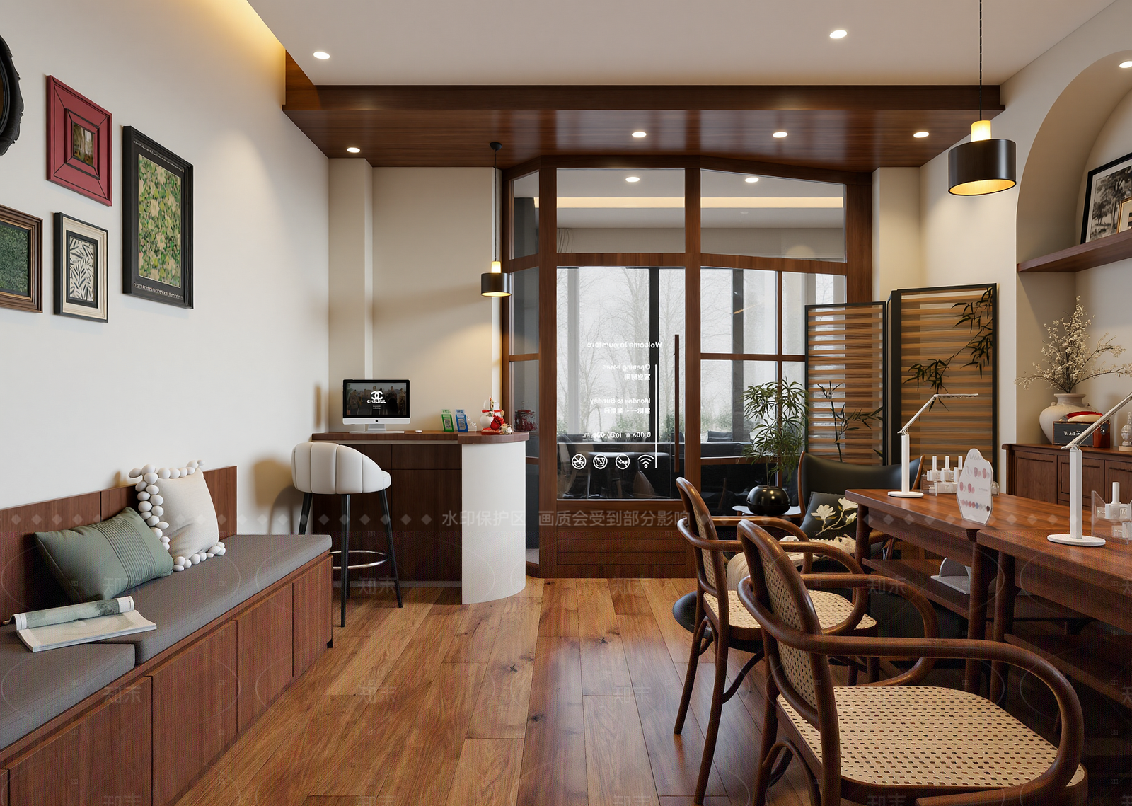 复古咖啡厅3D模型下载【ID:1214648338】