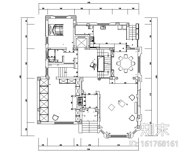 [江苏]博园岚郡别墅设计施工图（附效果图）cad施工图下载【ID:161768161】