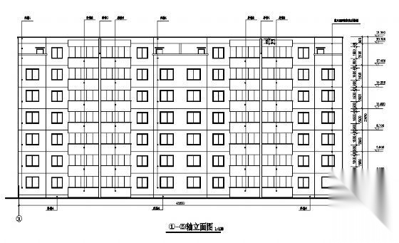 七层住宅建筑施工图cad施工图下载【ID:149557171】