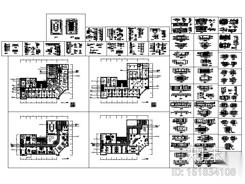 [浙江]某房地产公司办公空间装修图cad施工图下载【ID:161834108】