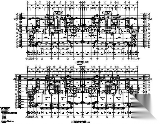 上海某十层住宅楼建筑方案图cad施工图下载【ID:149848183】