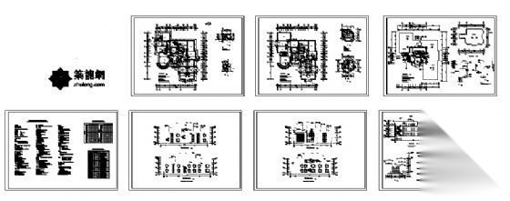 某三层别墅型办公楼建筑施工图cad施工图下载【ID:149924109】