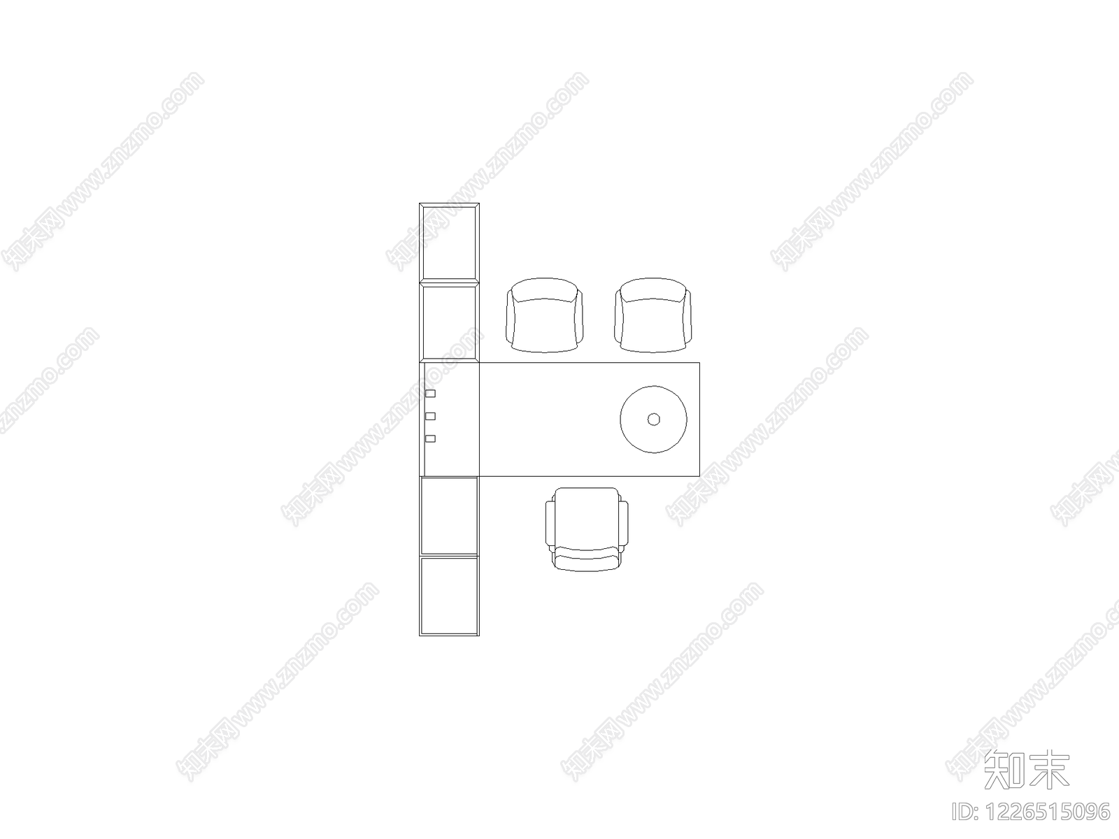 桌子cad施工图下载【ID:1226515096】