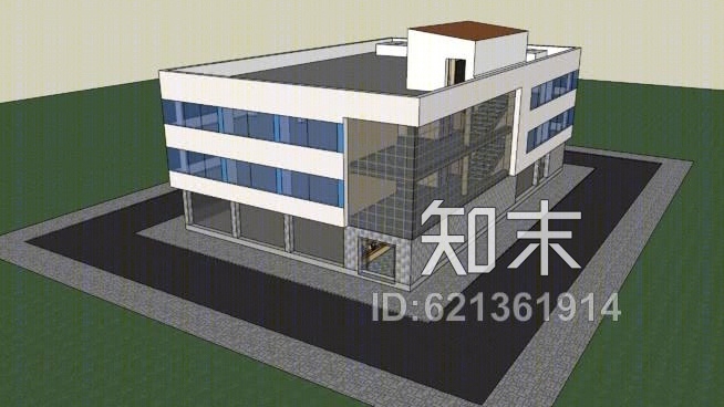 办公楼（恢复）SU模型下载【ID:621361914】