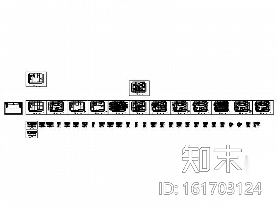 精品欧式风格三居室室内装修施工图（图纸细致完整施工图下载【ID:161703124】