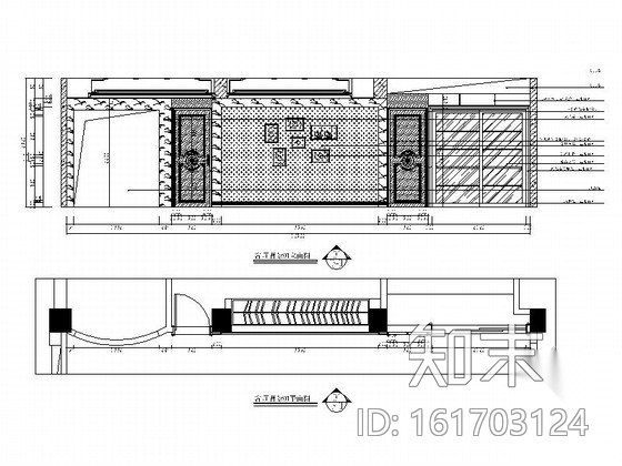 精品欧式风格三居室室内装修施工图（图纸细致完整施工图下载【ID:161703124】