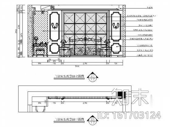 精品欧式风格三居室室内装修施工图（图纸细致完整施工图下载【ID:161703124】