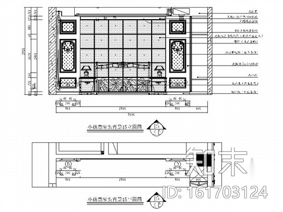 精品欧式风格三居室室内装修施工图（图纸细致完整施工图下载【ID:161703124】