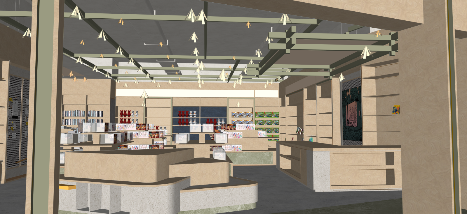 现代玩具礼品店SU模型下载【ID:1222192357】
