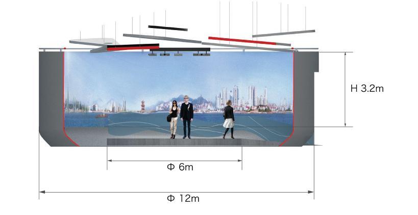 [山东]现代风格网架结构弧线形环幕影院建筑设计方案文本cad施工图下载【ID:151658143】