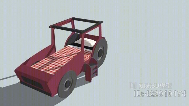 儿童拖拉机床-切割布局SU模型下载【ID:422910174】