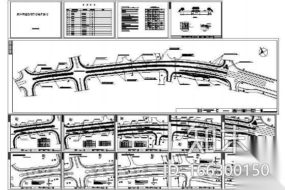 南外环道路景观施工图cad施工图下载【ID:166300150】