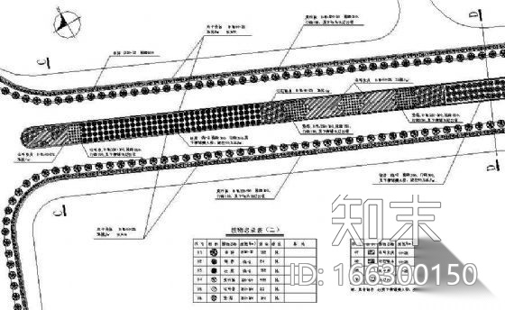 南外环道路景观施工图cad施工图下载【ID:166300150】