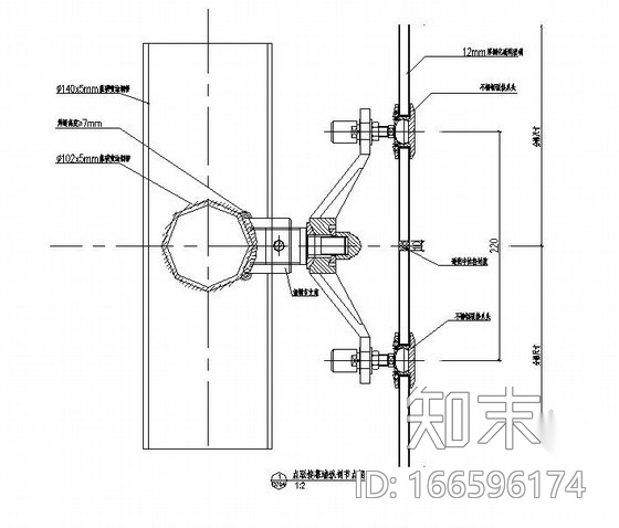 点驳接幕墙结构纵剖节点图施工图下载【ID:166596174】