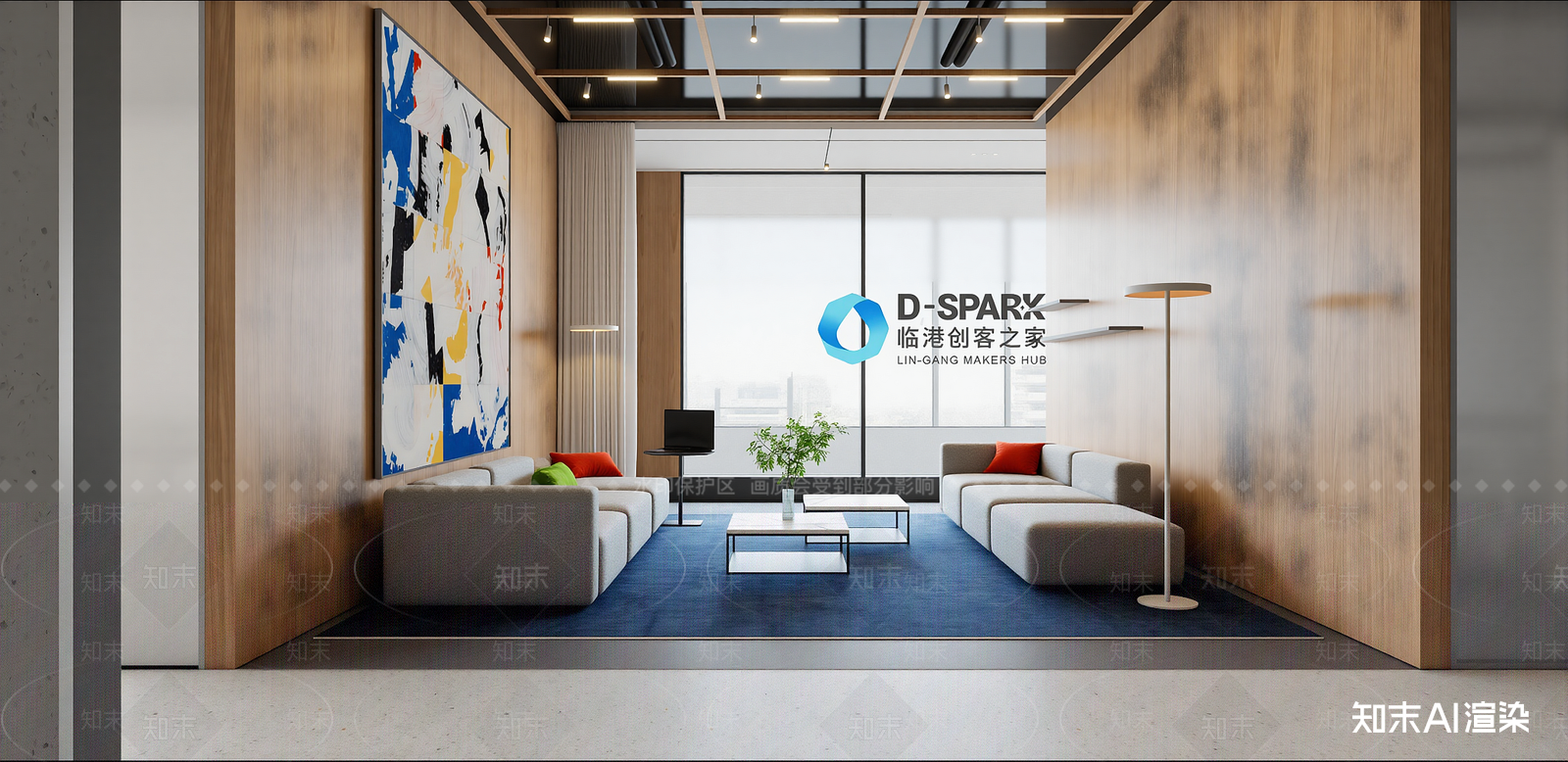 现代办公大堂SU模型下载【ID:1215939751】
