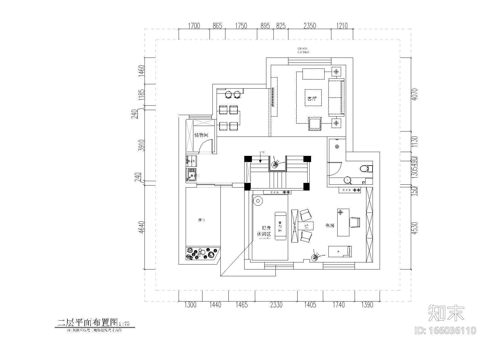 [香港]香港罗静家挑层户型施工图+效果图cad施工图下载【ID:166036110】