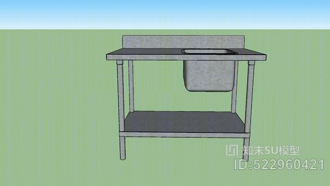 工业厨房水槽SU模型下载【ID:522960421】