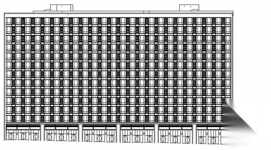 某青年城花园小区商住楼1cad施工图下载【ID:168112132】