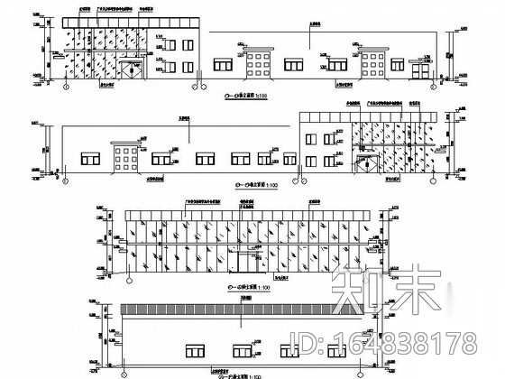 [山东]全球最大汽车改装厂商之一汽车4S店展厅装修施工图施工图下载【ID:164838178】