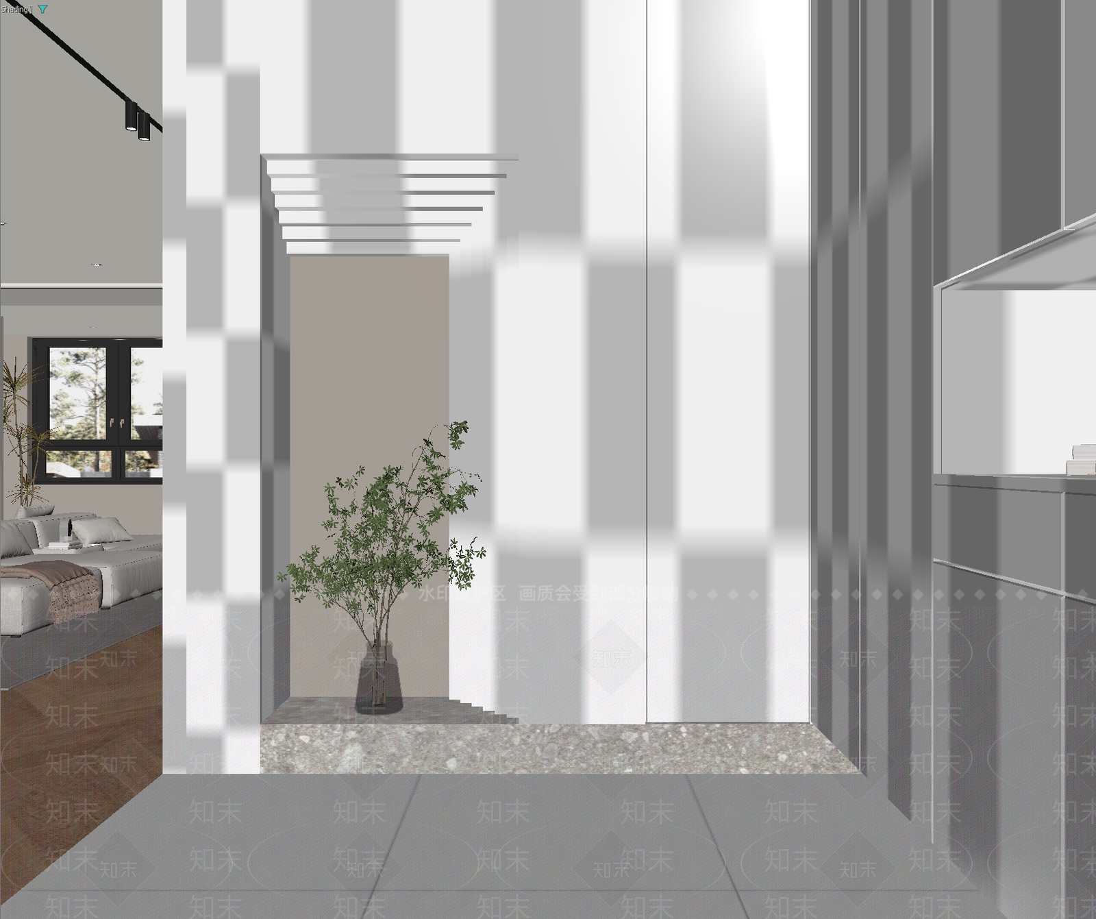 现代玄关3D模型下载【ID:1214840709】