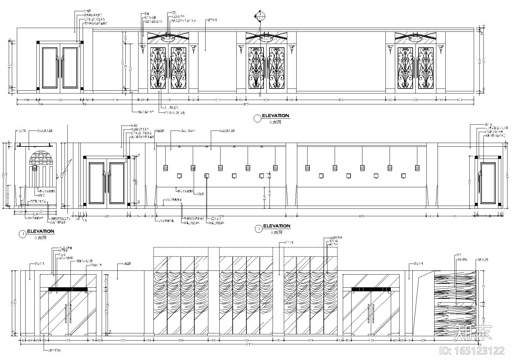 ​[上海]上海外国语大学学生餐厅室内施工图cad施工图下载【ID:165123122】