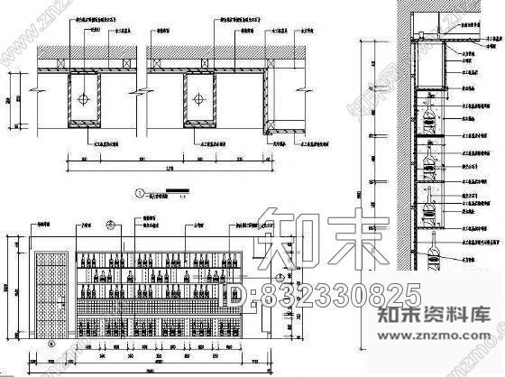 图块/节点酒柜施工图下载【ID:832330825】