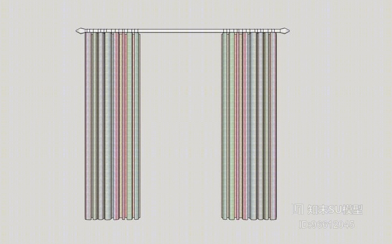 窗帘SU模型下载【ID:96612045】