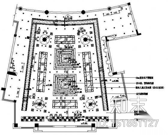 某高级会所室内装修图cad施工图下载【ID:161861127】