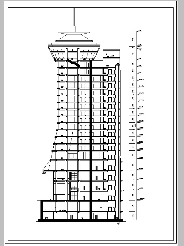 3套四星级酒店建筑设计方案施工图CADcad施工图下载【ID:166446155】