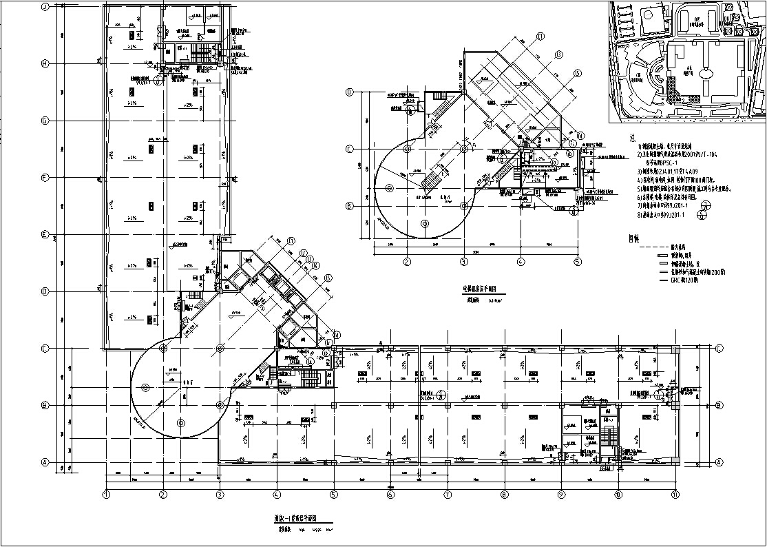 3套四星级酒店建筑设计方案施工图CADcad施工图下载【ID:166446155】