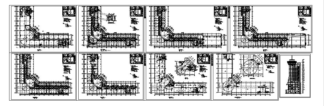 3套四星级酒店建筑设计方案施工图CADcad施工图下载【ID:166446155】