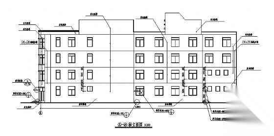 某五层综合楼建筑结构施工图纸cad施工图下载【ID:151510128】