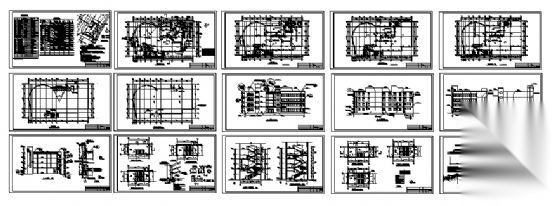 某五层综合楼建筑结构施工图纸cad施工图下载【ID:151510128】