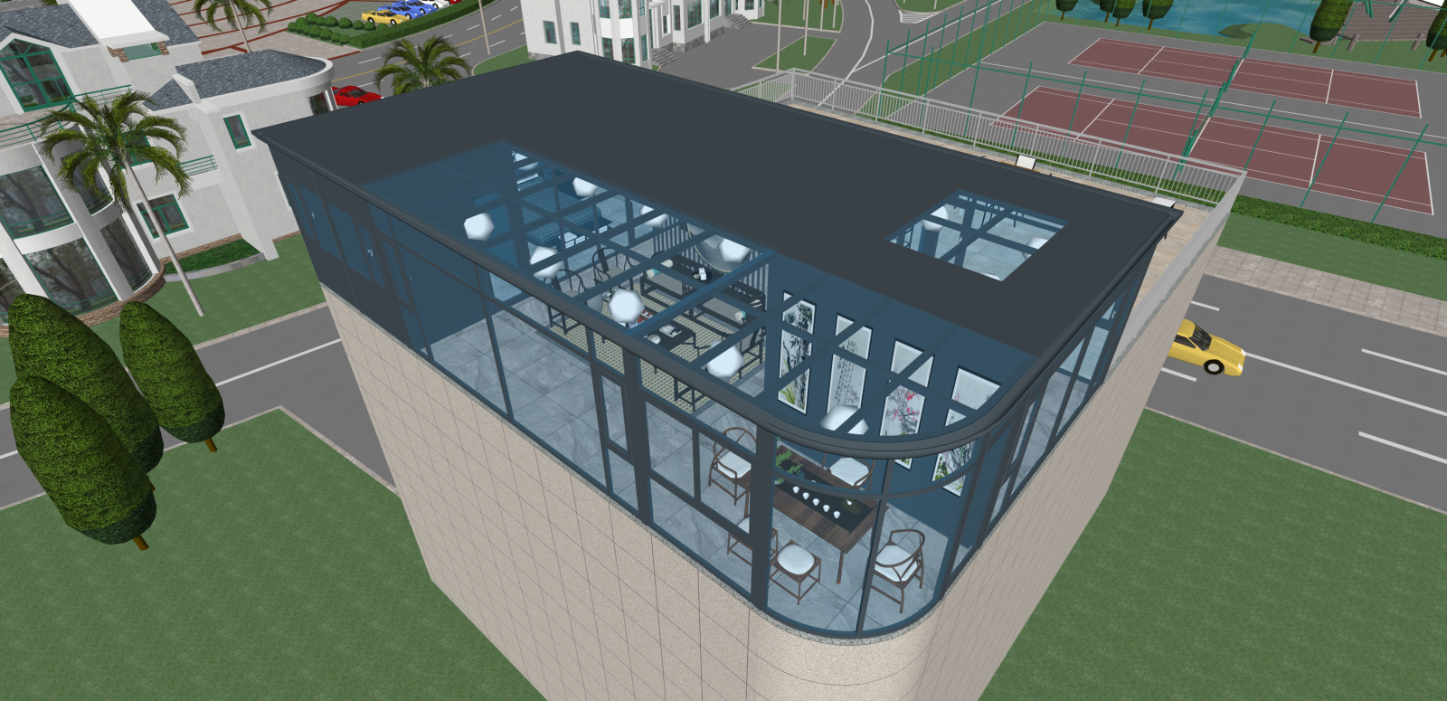 现代小公建SU模型下载【ID:1216057316】