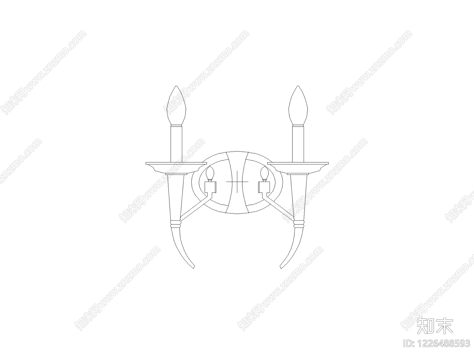 灯具图块cad施工图下载【ID:1226488593】