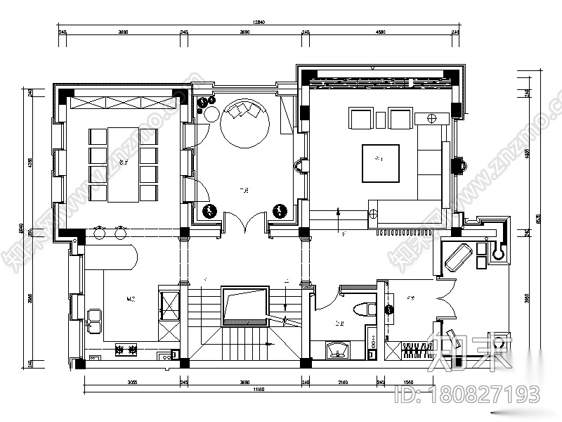 [浙江]550方大都会风格样板房CAD施工图（含实景图）cad施工图下载【ID:180827193】