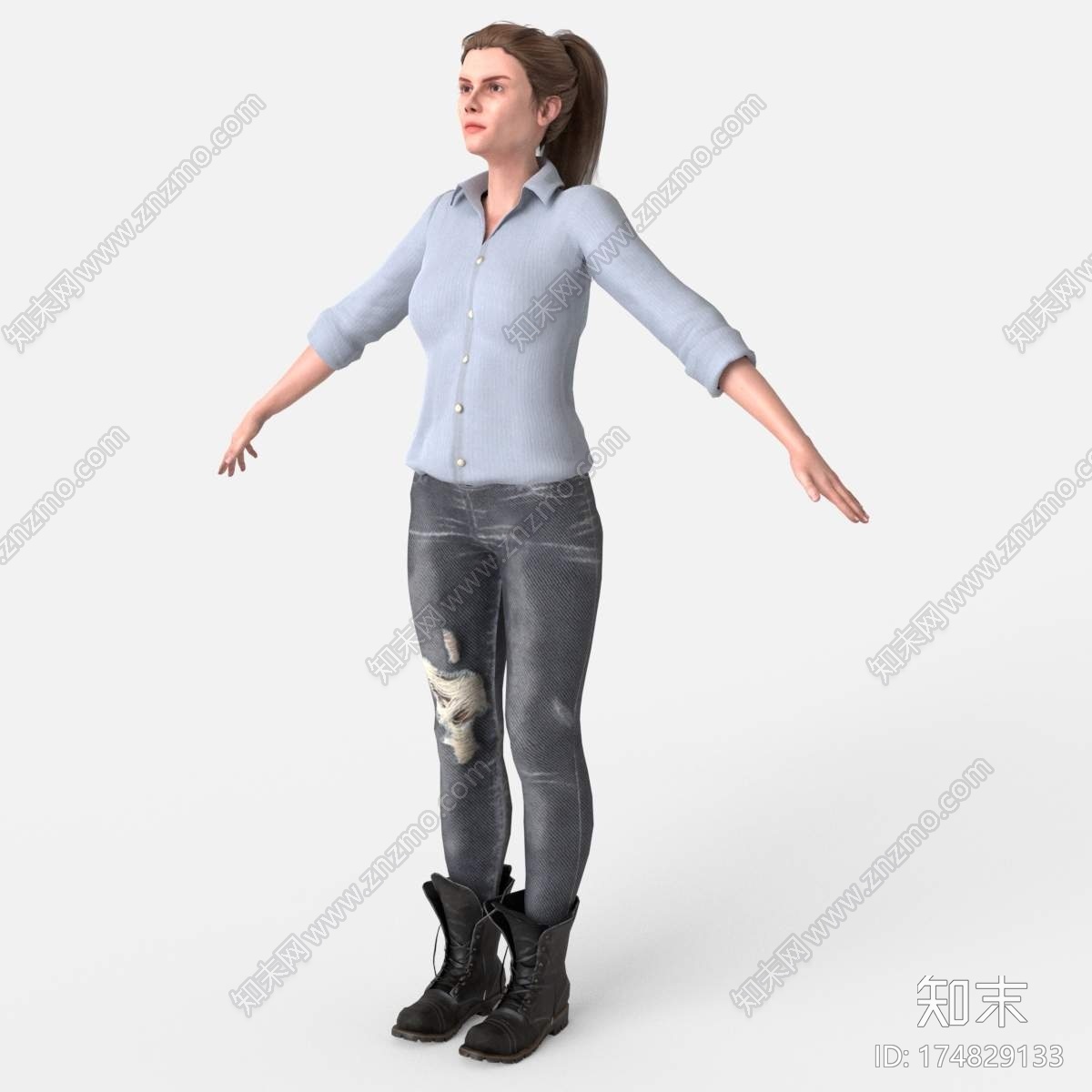 格蕾丝·贝利来自封闭的墙壁的3DCG模型下载【ID:174829133】