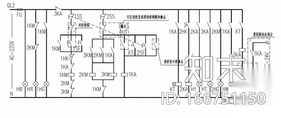 排风排烟双速风机控制原理图施工图下载【ID:166751150】