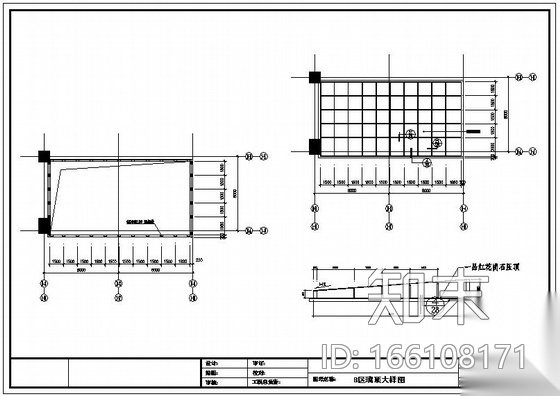 某玻璃顶节点构造详图cad施工图下载【ID:166108171】