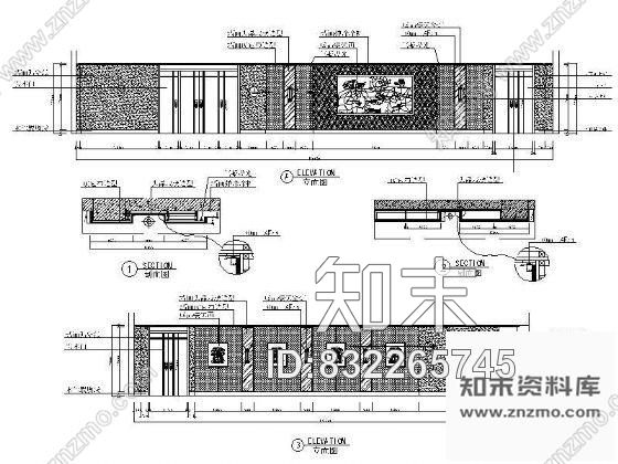 图块/节点酒店走廊立面详图施工图下载【ID:832265745】