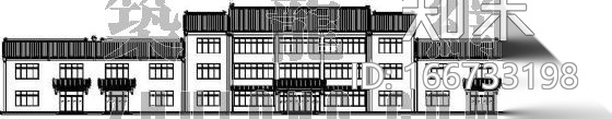 某大型仿古建筑的建筑施工图cad施工图下载【ID:166733198】
