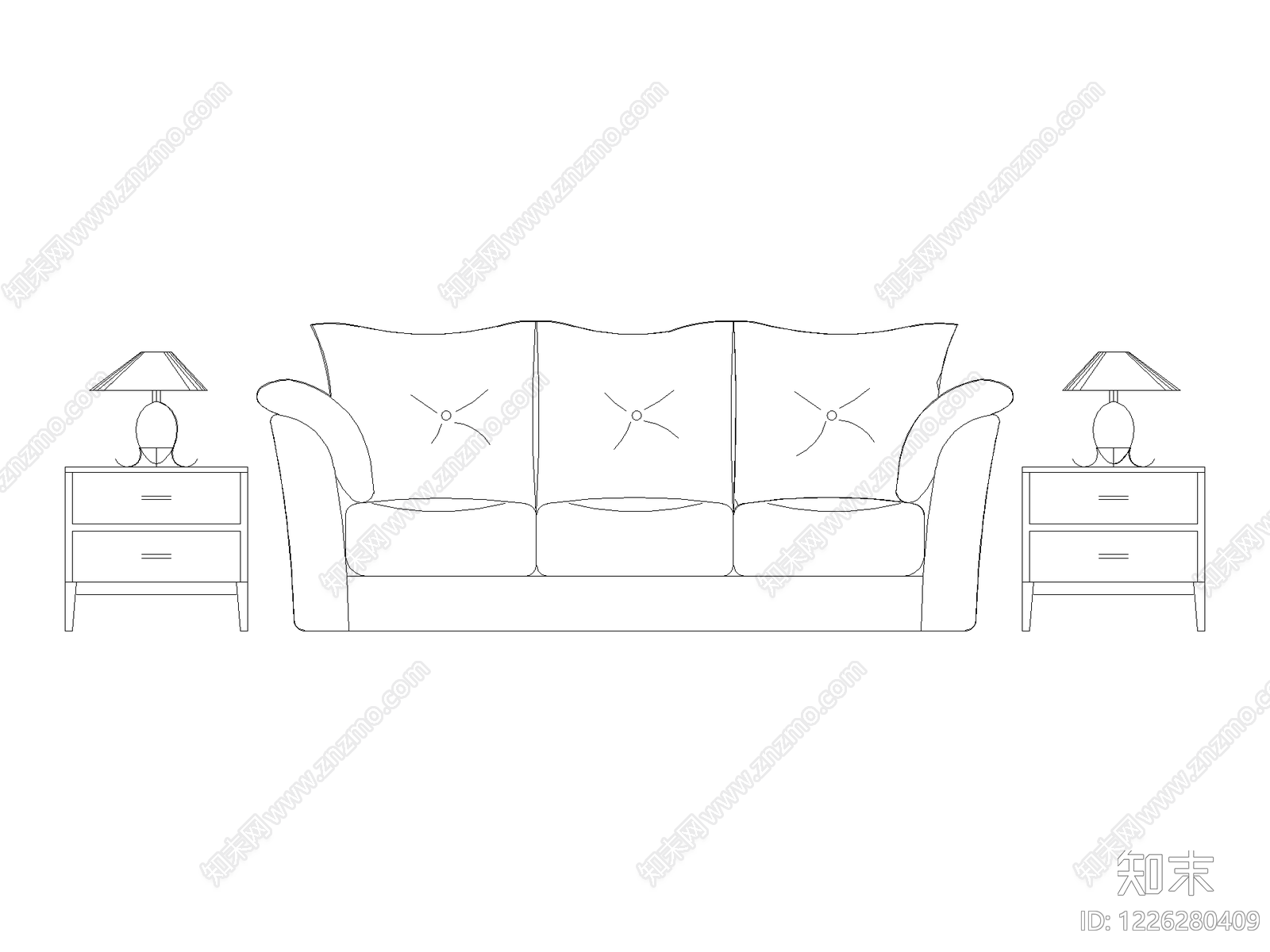 沙发CAD图纸